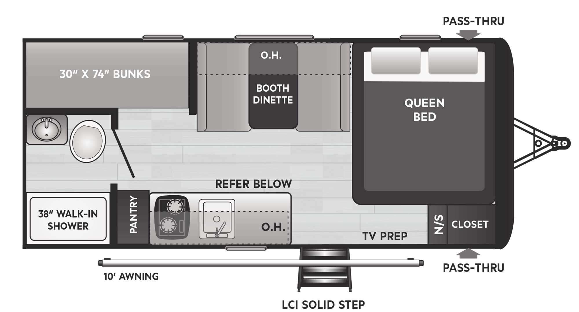 2022 KEYSTONE HIDEOUT 175BHWE, , floor-plans-day image number 0